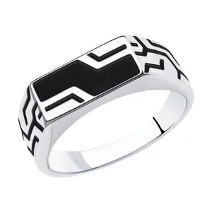 Кольцо из серебра с эмалью