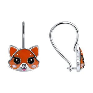 Серьги из серебра с эмалью