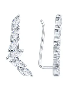 Серьги из серебра с фианитами