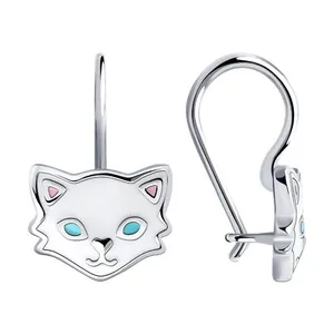 Серьги из серебра с эмалью