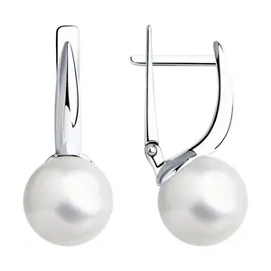 Серьги из серебра с жемчугом