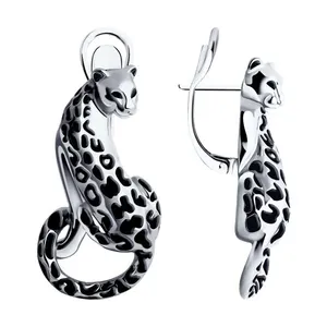 Серьги из серебра с эмалью