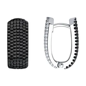 Серьги из серебра с фианитами