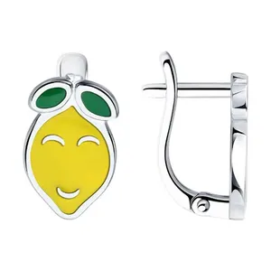 Серьги из серебра с эмалью