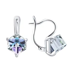 Серьги из серебра с кристаллами