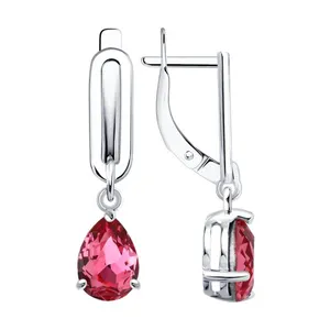 Серьги из серебра с кристаллами