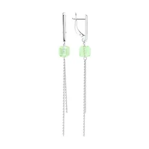 Серьги из серебра со стеклом