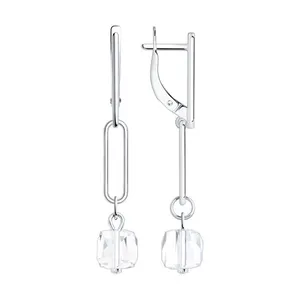 Серьги из серебра со стеклом