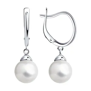Серьги из серебра с жемчугом