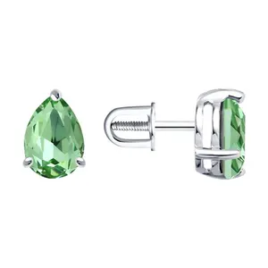 Серьги из серебра с кристаллами