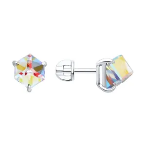 Серьги из серебра с кристаллами