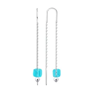 Серьги из серебра со стеклом