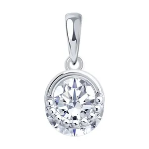 Подвеска из серебра с фианитом