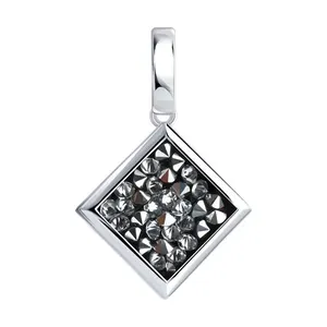 Подвеска из серебра с кристальной тканью