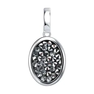 Подвеска из серебра с кристальной тканью