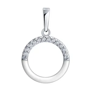 Подвеска из серебра с фианитами и эмалью