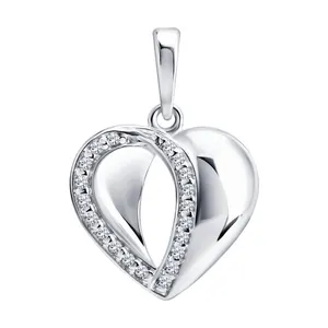 Подвеска из серебра с фианитами