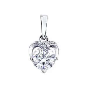 Подвеска из серебра с фианитами