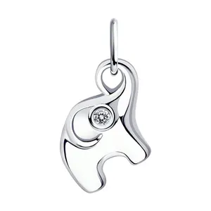 Подвеска из серебра с фианитом