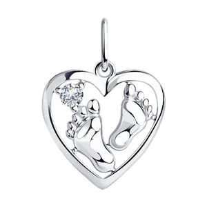 Подвеска из серебра с фианитом