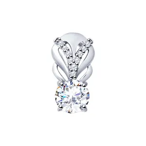 Подвеска из серебра с фианитами