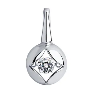 Подвеска из серебра с фианитом