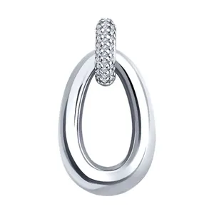 Подвеска из серебра с фианитами