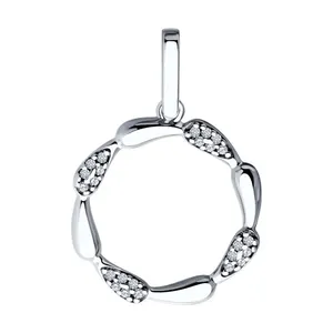 Подвеска из серебра с фианитами