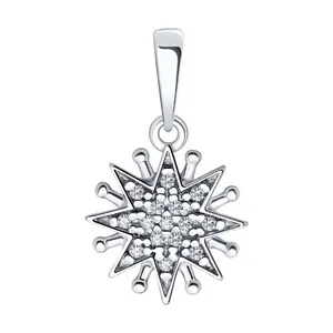 Подвеска из серебра с фианитами