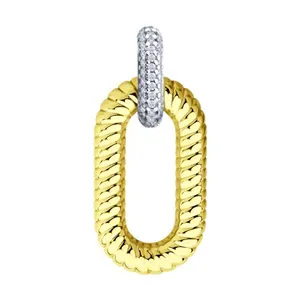 Подвеска из золочёного серебра с фианитами