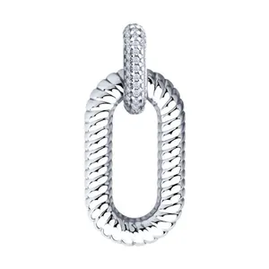 Подвеска из серебра с фианитами