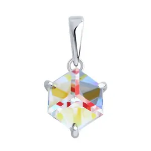 Подвеска из серебра с кристаллом