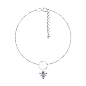 Браслет из серебра с фианитами