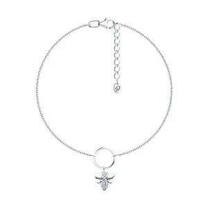 Браслет из серебра с фианитами