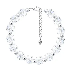 Браслет из серебра со стеклом