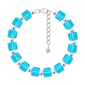 Браслет из серебра со стеклом