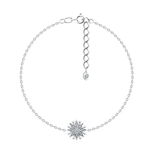 Браслет из серебра с фианитами