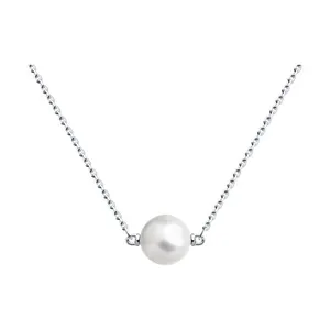Колье из серебра с синтетическим жемчугом