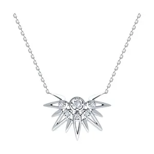 Колье из серебра с фианитами