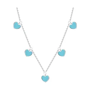 Колье из серебра с эмалью