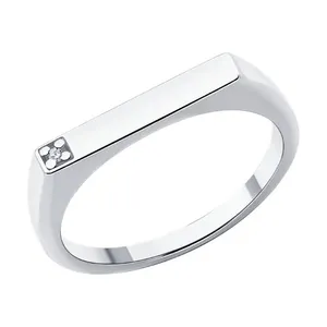 Кольцо из серебра с бриллиантом