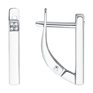 Серьги из серебра с бриллиантами