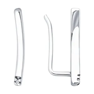 Серьги из серебра с бриллиантами