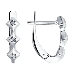 Серьги из серебра с бриллиантами