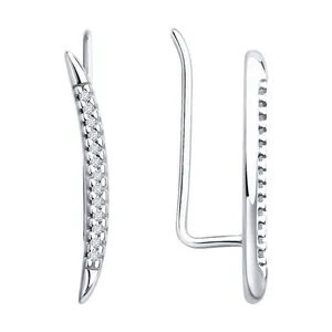 Серьги из серебра с бриллиантами