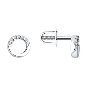 Серьги из серебра с бриллиантами