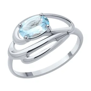 Кольцо из серебра с топазом