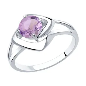 Кольцо из серебра с аметистом