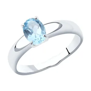 Кольцо из серебра с топазом