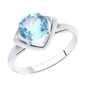 Кольцо из серебра с топазом